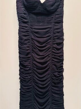 BCBGMaxAzria Navy Crewneck Top size 10